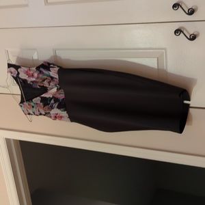 AX Paris floral and black print bodycon dress size 6